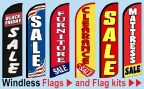 FLAGS: 16 Foot Poles - Swooper Banner Flags and Kits (WINDLESS STYLE)